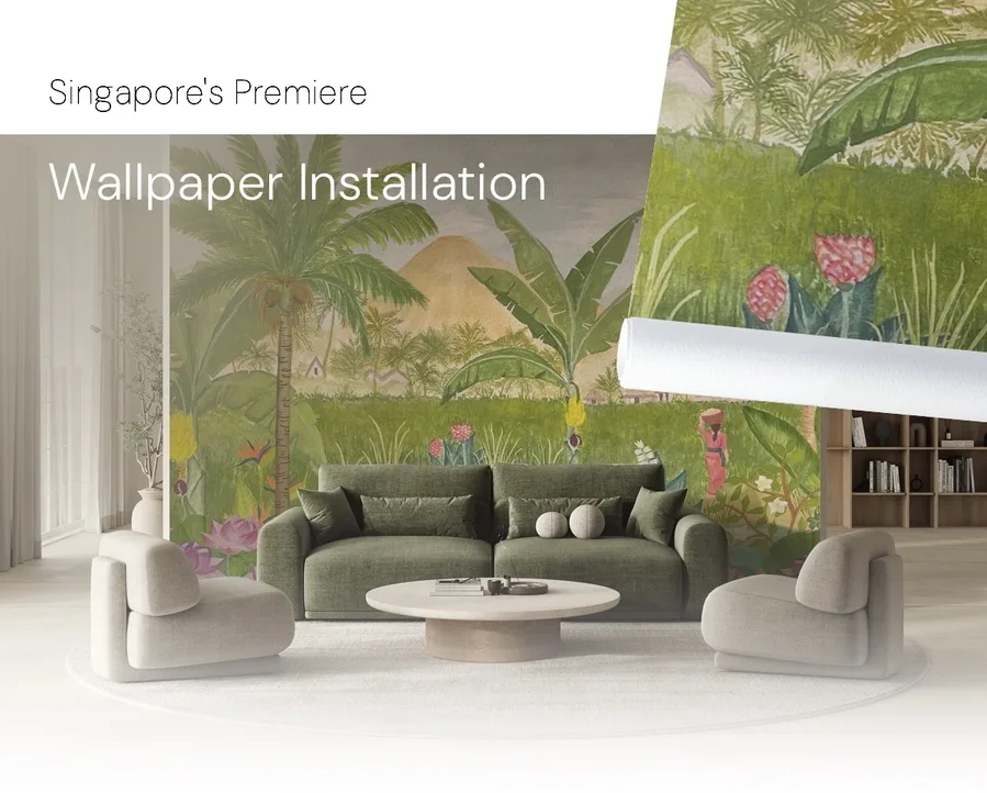 Singapore's premiere wallpaper installation